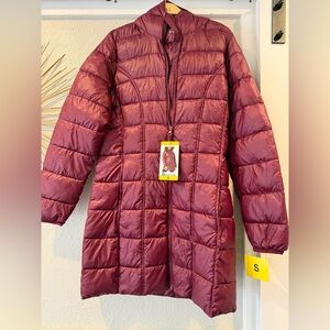 Adventure Time Maroon Puffer Jacket